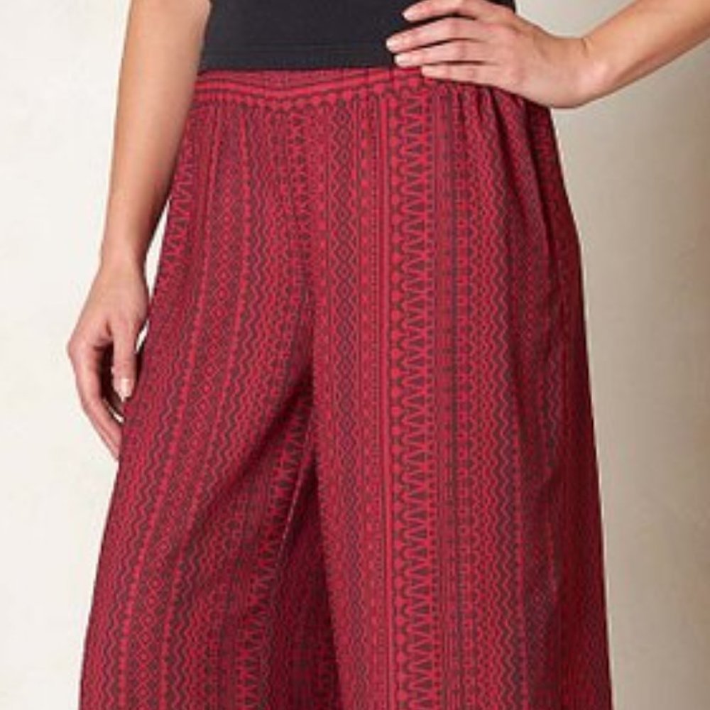 PRANA M NWT Kiran Wide Leg Culottes Crop Gaucho Pants Medium New - Picture 2 of 6